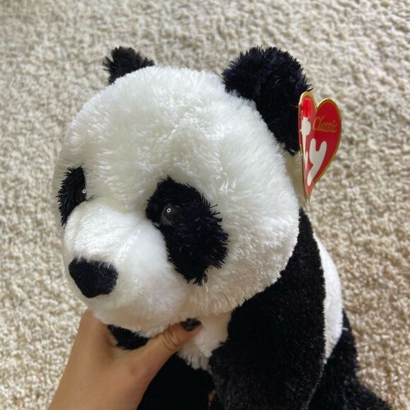 NWT Vtg 2009 Ty Classic Beanie Beckett the Panda  Stuffed Animal - Picture 8 of 9